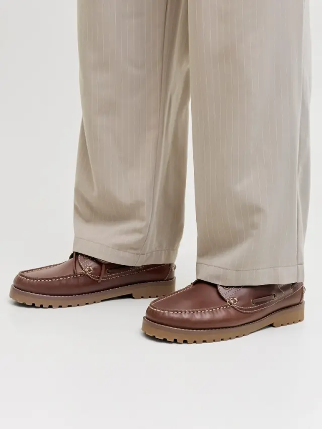JFWBROOKLYN LEATHER BOAT SHOE LN Cognac 3