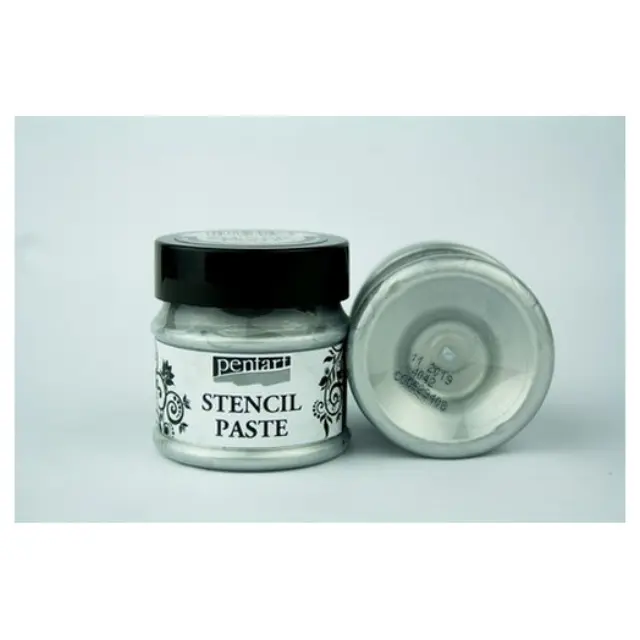Πάστα για στένσιλ περλέ Pentart 50ml - Silver