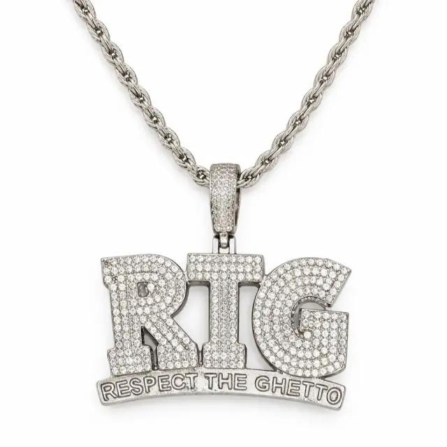 Ghetto Bling CZ Hip Hop Pendant Limited Edition RTG