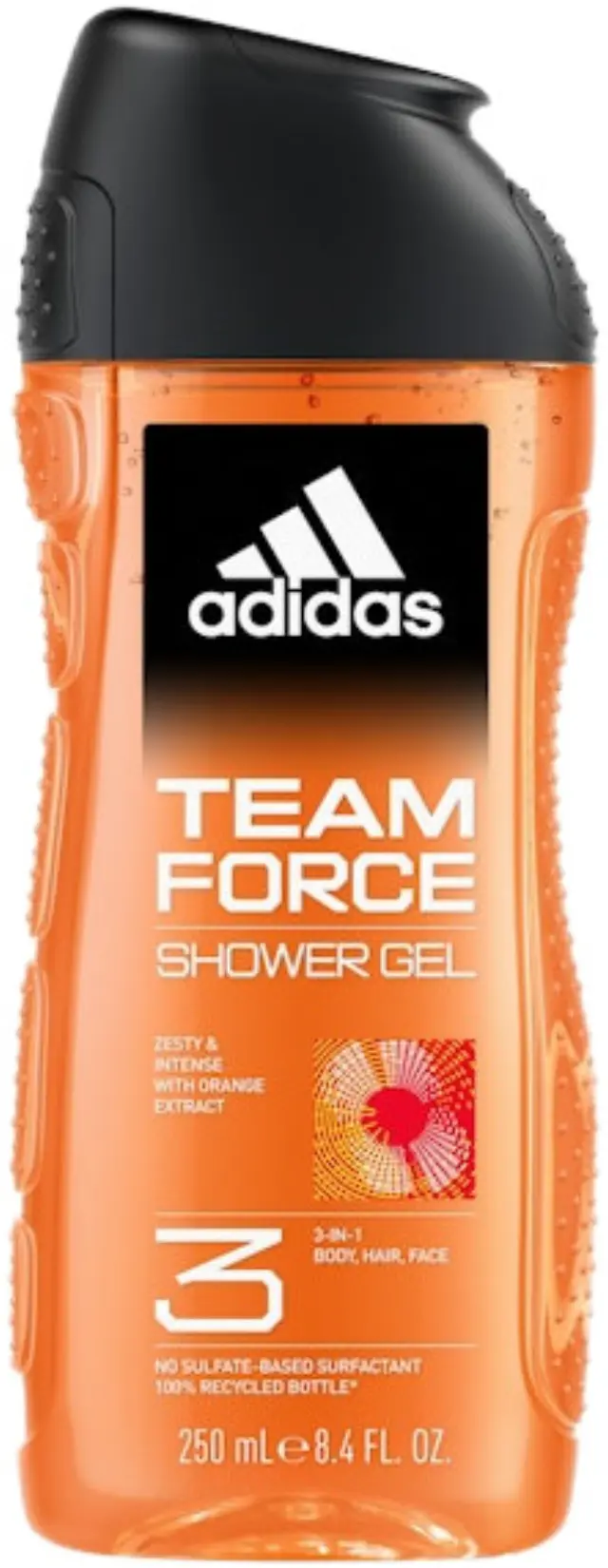 Adidas Team Force Αφρόλουτρο για Άνδρες 3-σε-1 400ml