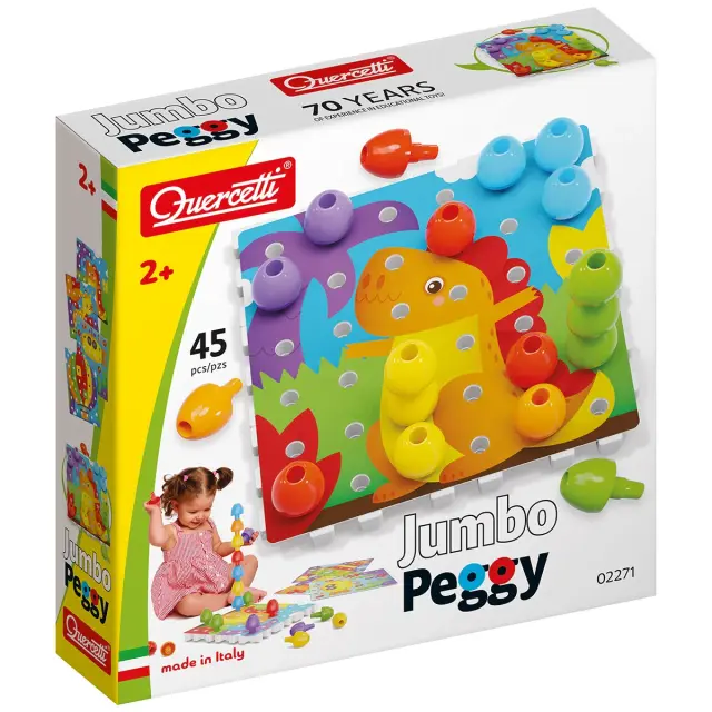 Quercetti Jumbo Peggy 45τμχ (2+ ετών) 02271