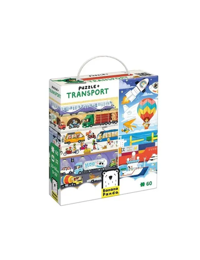 Παιδικό Παζλ Banana Panda Puzzle + Transport 4+ ΠΟΛΥΧΡΩΜΟ - One Size