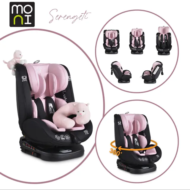 MONI - Car seat Serengeti pink - 3801005150816