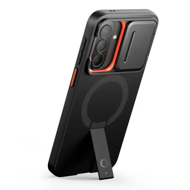Tech-protect Kevlar Aura Magsafe Galaxy A57 Black/orange 3