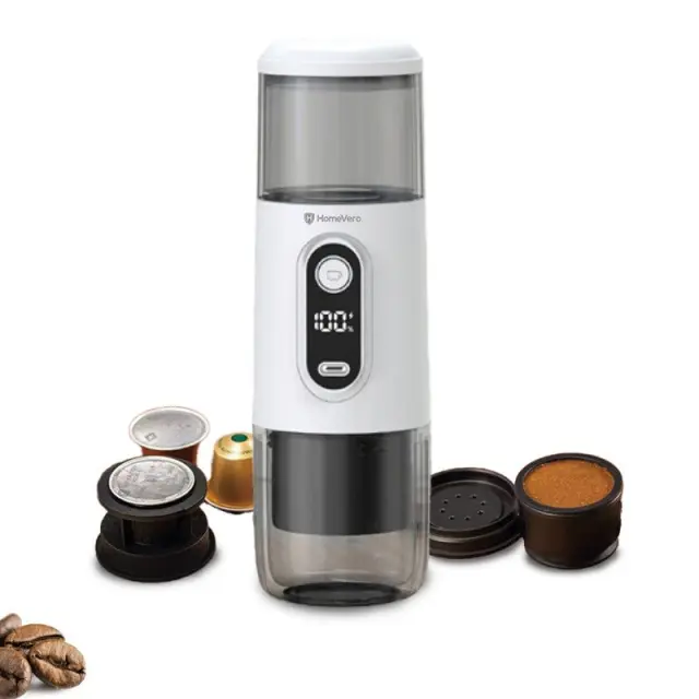 HomeVero Φορητή Μηχανή Espresso HV-PEM5W Λευκή 3