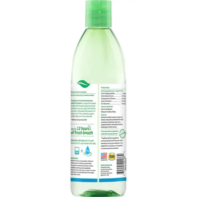 Tropiclean Fresh Breath Plus Digestive Support (Συμπλήρωμα Νερού Για Σκύλους) 473 ml 2