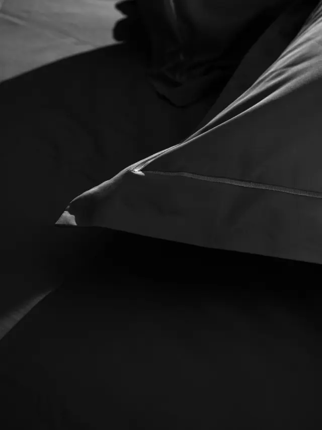 Κατωσέντονο Βαμβακοσατέν Omnia με λάστιχο Black Υπέρδιπλο (180x200+40) Sunshine 3