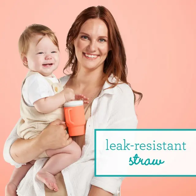 INFANTINO My 1st Tumbler - Creamsicle -κύπελο με καλαμάκι σιλικόνης 260 ml 2