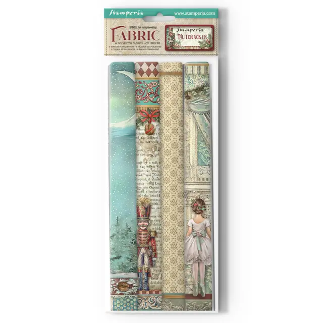 Τυπωμένο ύφασμα Stamperia, 30x30cm, 4 τεμ, The Nutcracker