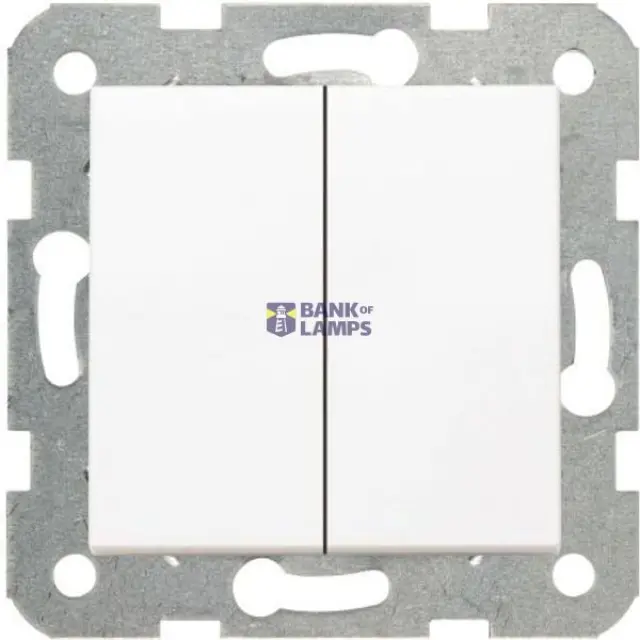 Karre-Meridian White (Quick Connection) Two Gang Switch