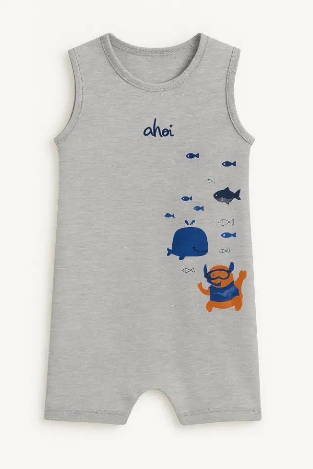 Φορμάκι Καλοκαρινό Αμάνικο Dolphin Venere Grey 8010688 - 12 M (80cm)