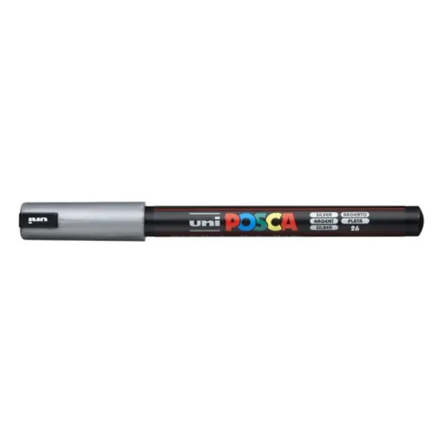 Μαρκαδόρος Σχεδίου Uni Posca PC-1MR με πάχος μύτης 0.7mm - SilverPC-1MR(E) - AΣHMI