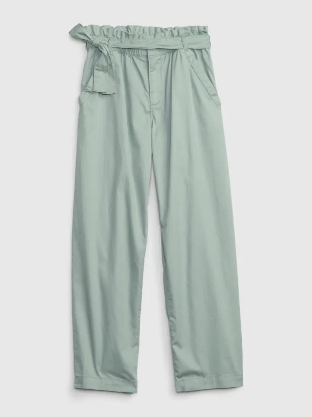 Μπλε Παιδικό Twill Παντελόνι με Washwell frothy aqua - XS
