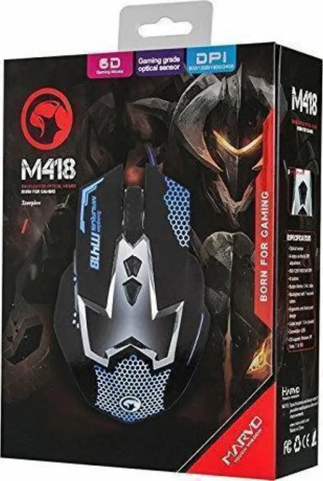 Marvo RGB Gaming Ποντίκι 2400 DPI Μαύρο M418 3