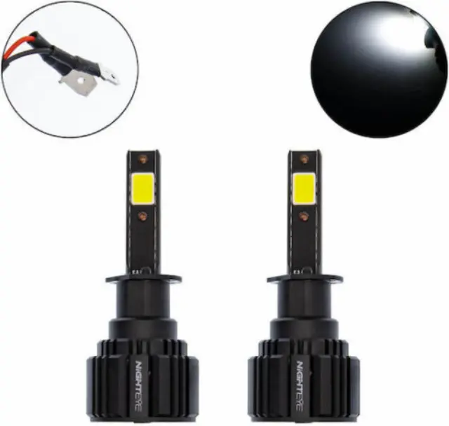 Nighteye Λάμπες Αυτοκινήτου & Μοτοσυκλέτας H1 LED 6500K Ψυχρό Λευκό 12-24V / 32V 72W 2τμχ A315-S4-H1