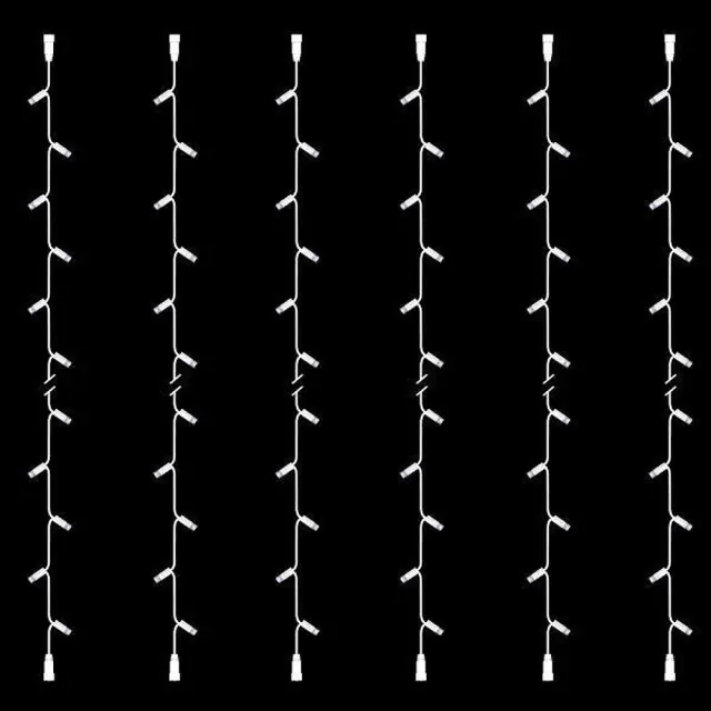 20 LED DIY Με Επέκταση 2 Κονέκτορες Λευκό Καλώδιο Καουτσούκ Λευκό Φως IP65 Σετ 6Τμχ