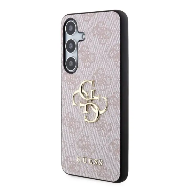 Guess PU 4G Metal Logo Case for Samsung Galaxy S24 Pink 2