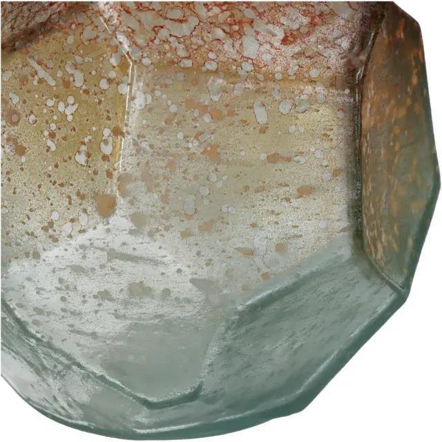 Βάζο Ώχρα Ανακυκλωμένο Γυαλί 16x16x18cm 3