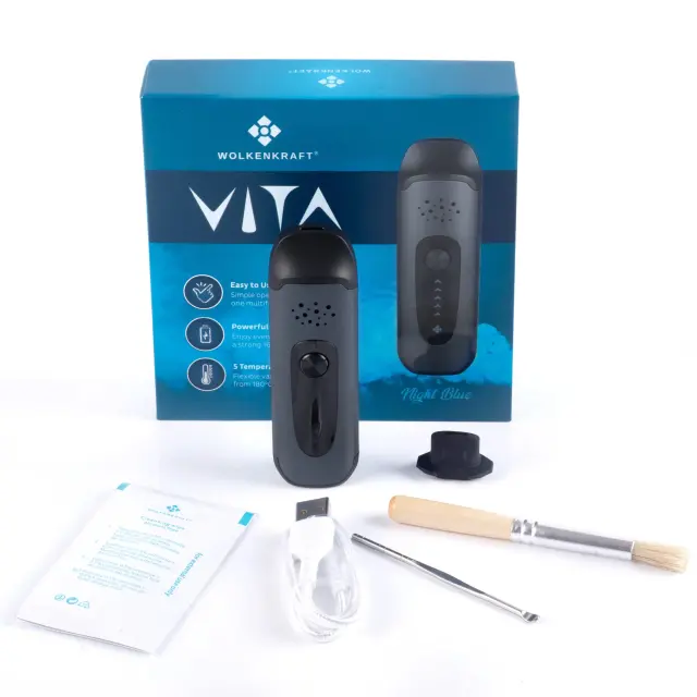 WOLKENKRAFT ViTA Dry Herb Vaporizer Night Blue