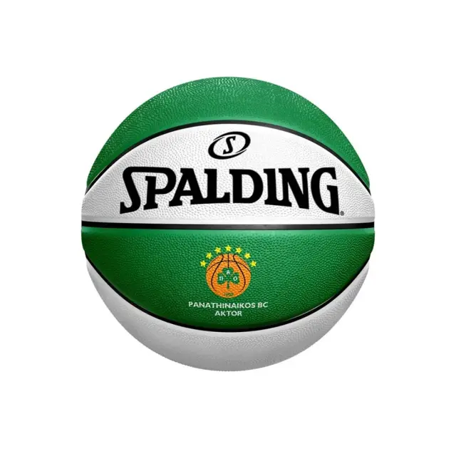 Spalding Adult Euroleague Panathinaikos BC Size 7 Basket Ball Άσπρο - Πράσινο 85-303Z1 (Spalding) - 7
