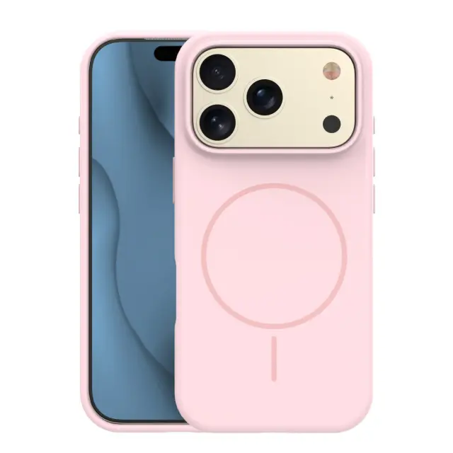 Silicone Magsafe Θήκη για iPhone 17 Pro/18 Pro-Light Pink OEM