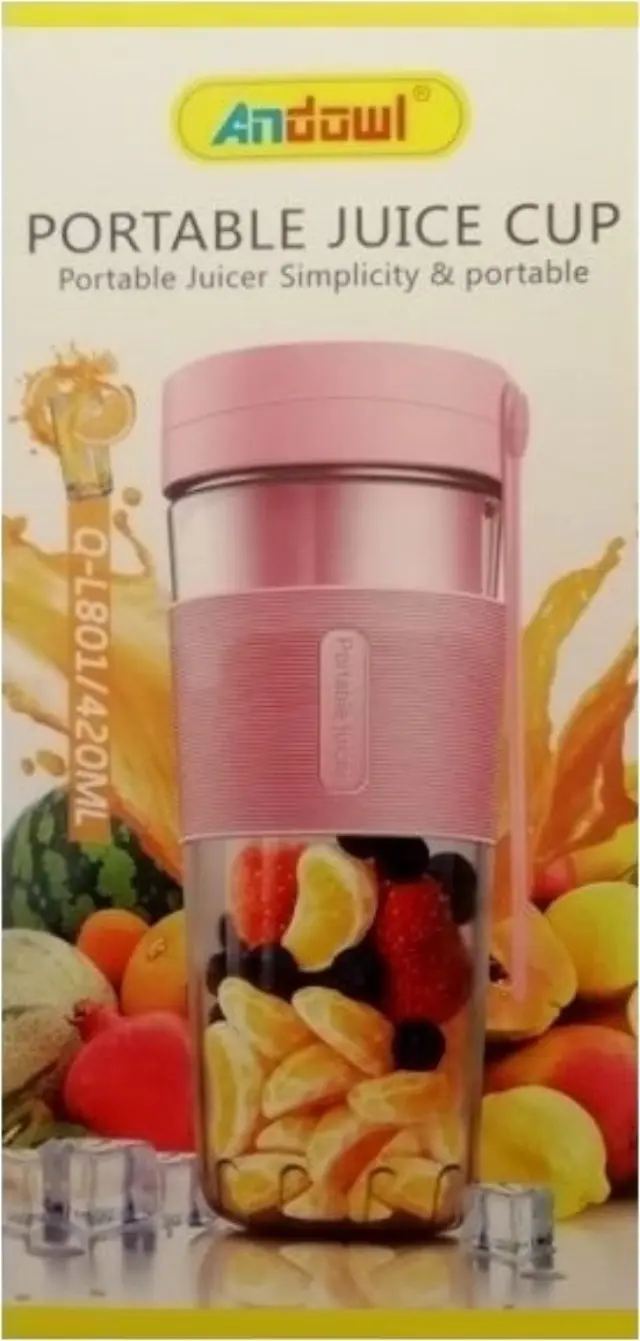 Andowl Q-L801 Μπλέντερ για Smoothies 0.42lt Ροζ 2