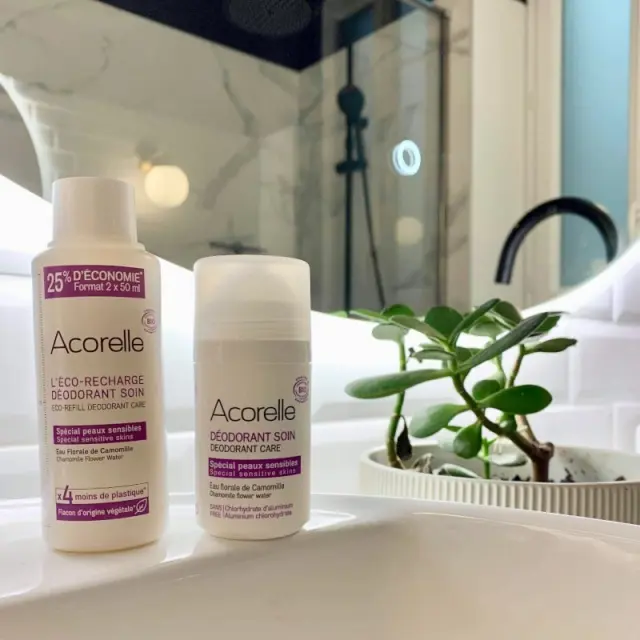 Acorelle Certified Organic Deodorant Sensitive Skin Eco Refill - Βιολογικό Αποσμητικό Roll-on Μακράς Διάρκειας, για ευαίσθητο δέρμα, Aνταλλακτικό 100ml 2