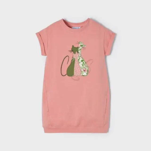 Baby 6 μηνών έως 4 ετών Φόρεμα κεντήματα ροζ - 4Ε