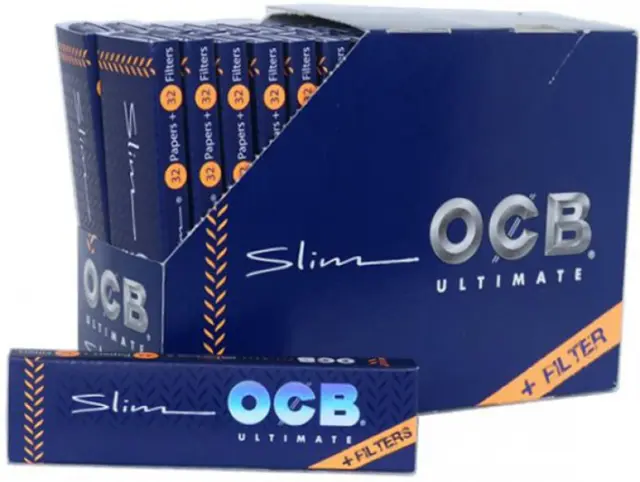 OCB Χαρτάκια - Ultimate - King Size Slim με Τζιβάνες 32τεμ.
