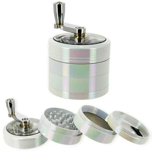 Μύλος Grinder Τρίφτης Αλουμινίου Λευκό Pearl 52mm - 4 Parts