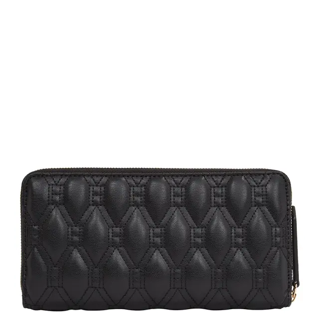 Πορτοφόλι TOMMY HILFIGER TH Quilted Leather Zip 16578 Μαύρο 3