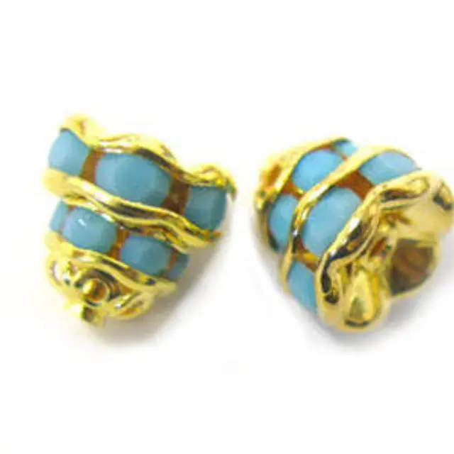 Rhinestone Fancy Cap Turquoise 7mm - 1τεμ