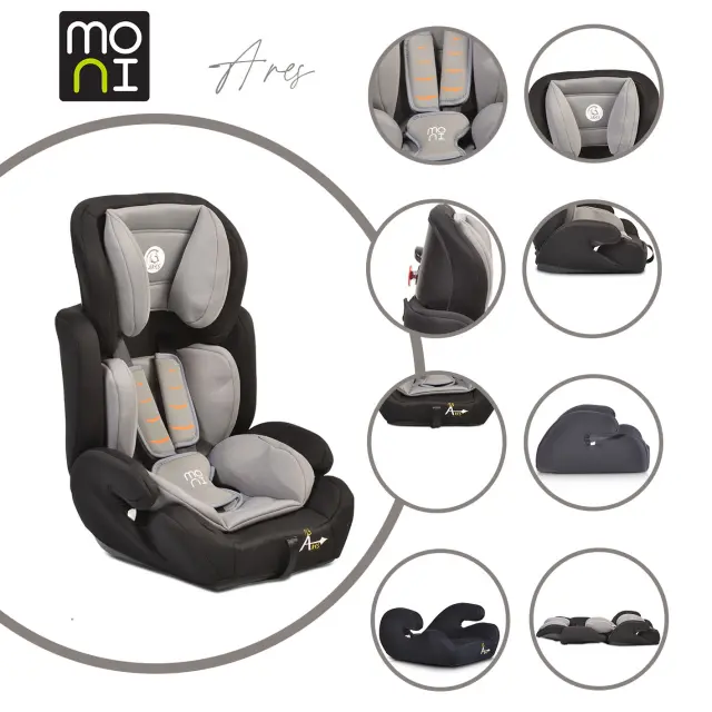 MONI - Baby car seat Ares grey - 3800146238995