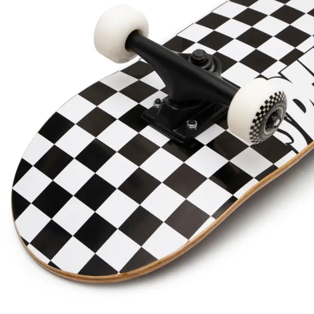 SPEED DEMONS Checkers Soft Top Complete Skateboard 7.25" 2
