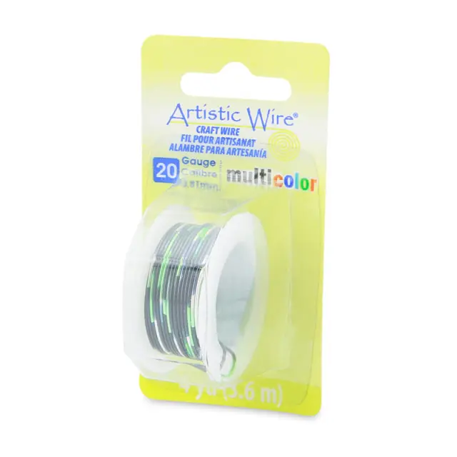 Σύρμα Artistic Wire - Ø0.81mm - Multicolor (Silver/Black/Green) - 3.6m