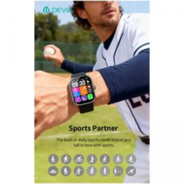 Smartwatch Devia WT6 2.01" Μαύρο N70396 3