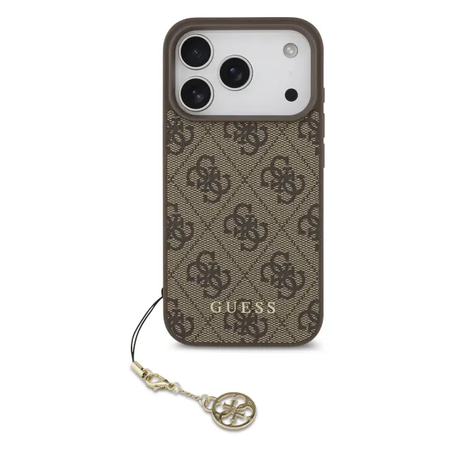 Guess 4G Charm MagSafe Case for iPhone 17 Pro Tone on Tone Brown 2