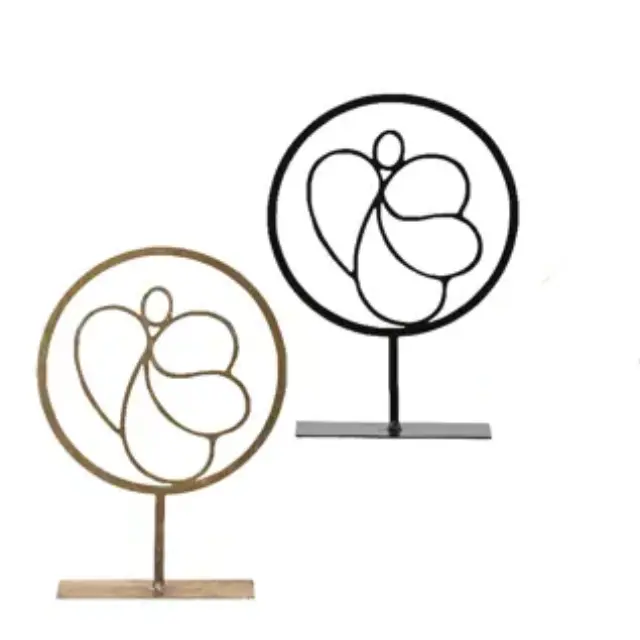 Beauty Home ΜΕΤΑΛΛΙΚΟ ΣΤΟΙΧΕΙΟ ΑΓΓΕΛΑΚΙ ΜΕ ΒΑΣΗ 38 cm ΧΡΥΣΟ ΑΝΤΙΚΕ
