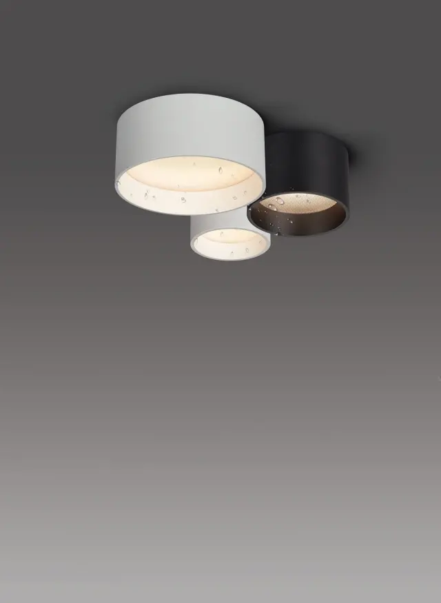 Mos 02169/CE/W/W/185 Φωτιστικό Led οροφής αδιάβροχο 17W 3000K 80° IP44 ø18.5x8cm λευκό Άσπρο