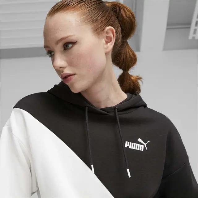Puma Power Cat Hoodie (673977-51) - Λευκό-Μαύρο - XS 3