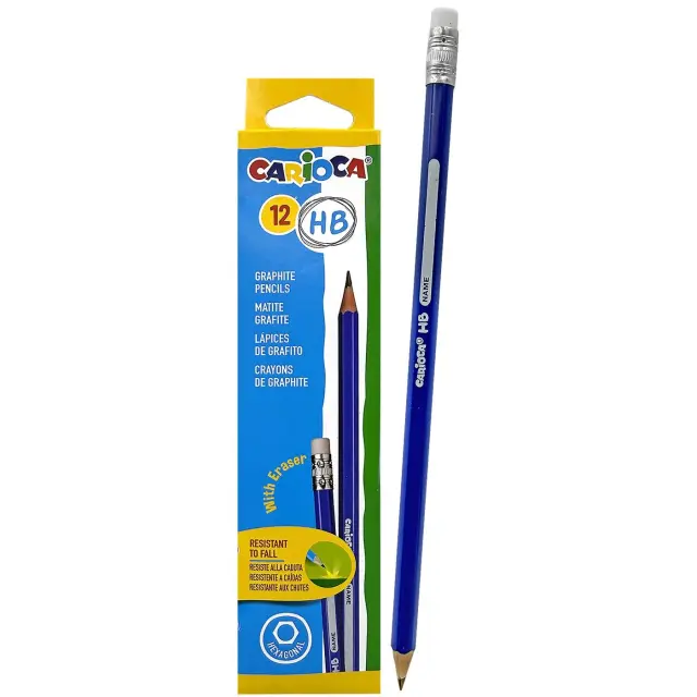 Μολύβια Carioca HB Γόμας πακ=12τεμ Νο:ΗΒ Carioca 42797