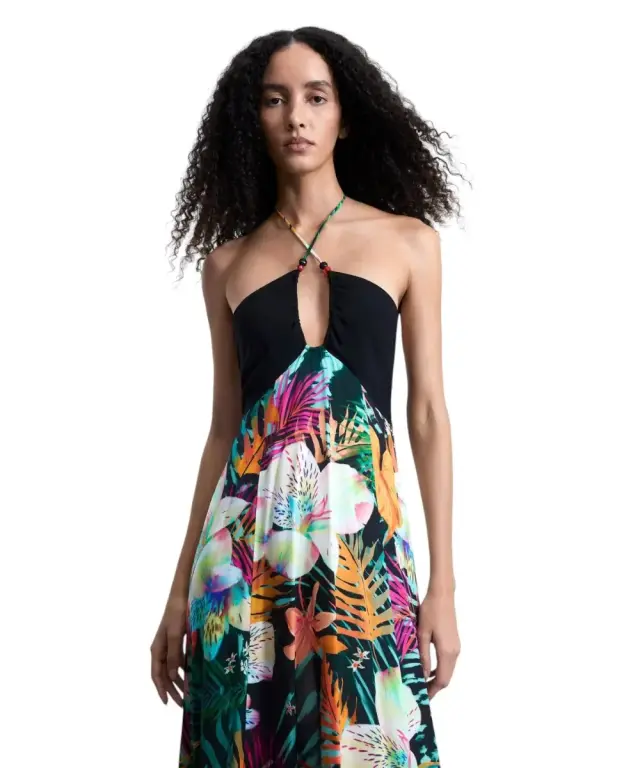 Desigual - Γυναικείο Φόρεμα Swim Daikiri Cord 26SWVW63-2000 Μαύρο - XS 2