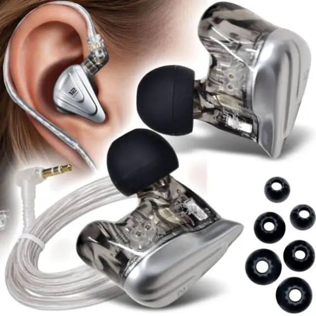 KZ ZSX TERMINATOR earphones in-ear closed-back hybrid audio monitoring IEM wired 3 pairs of ear tips