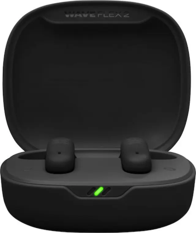 JBL Wave Flex 2 Black – Ασύρματα Bluetooth 5.3 Ακουστικά με Pure Bass, 4 Μικρόφωνα, Smart Ambient, IP54 + 40 Ώρες 3