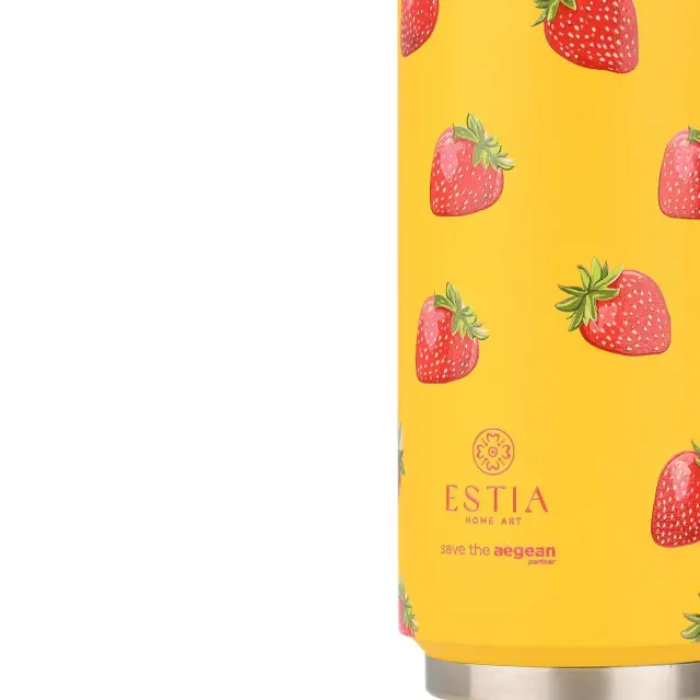 Estia® Travel Cup Save The Aegean Ποτήρι Θερμός με Καλαμάκι 500ml-Berry Bright (01-31190) 3