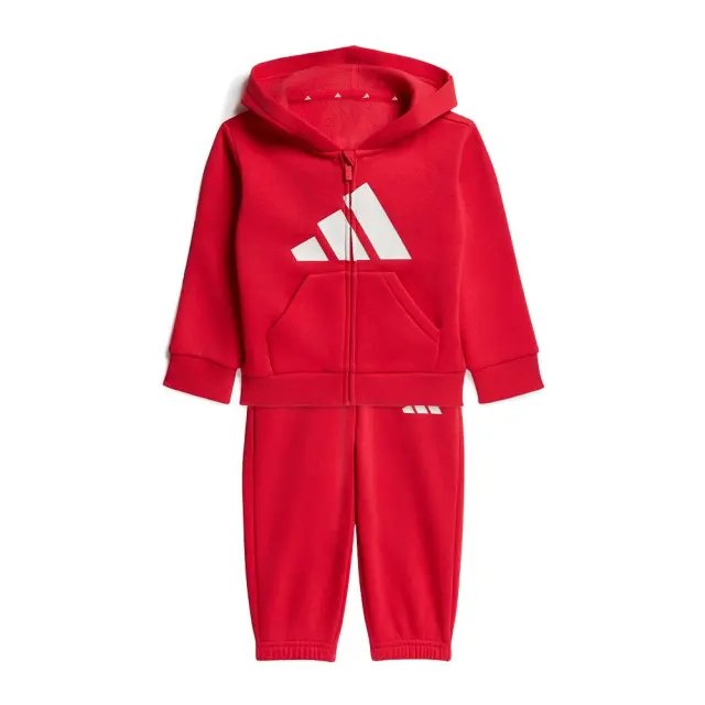 adidas Sportswear Infant's Big Logo Fleece Full-Zip Hoodie Tracksuit Set Κόκκινο KQ9710 (adidas Sportswear)