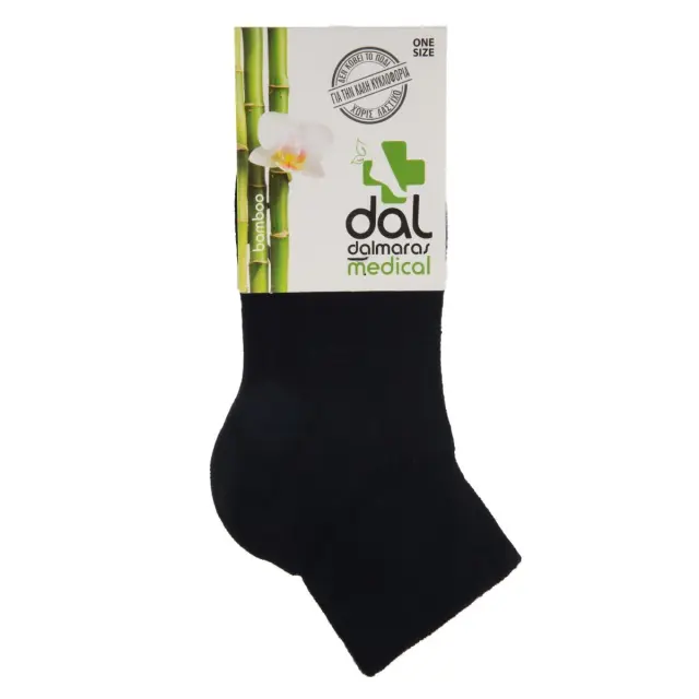 Γυναικεία σοσόνια Bamboo Medical Dalmaras Socks 1613S One Size Μαύρο
