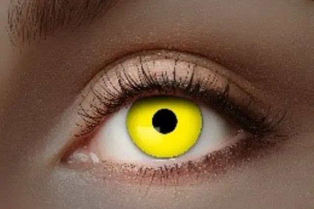 Αποκριάτικος Φακός Επαφής UV Yellow (KM Toys) (AM-W96)