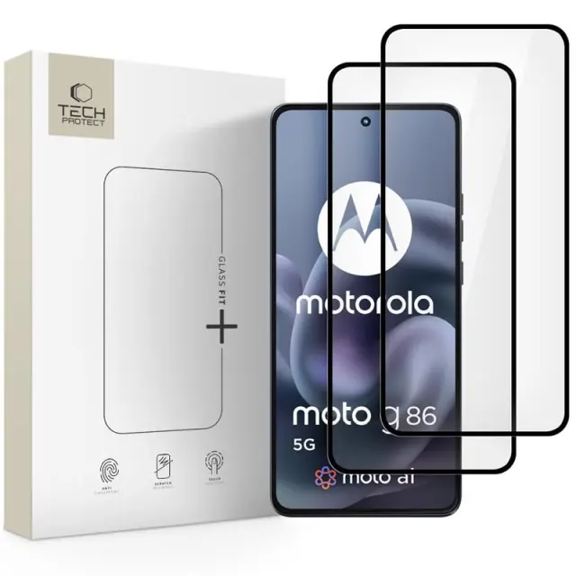 Tech-protect Glass Fit+ 2-pack Motorola Moto G86 5G / G86 5G Power Black