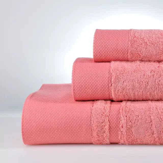 Σετ πετσέτες 600gsm New Rosa Coral Σετ 3ων τεμαχίων (30x50, 50x90, 100x150)